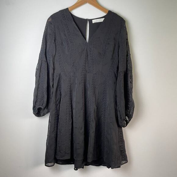 ASTR The Label Embroidered Mini Dress in Black - Size Med - Picture 2 of 7